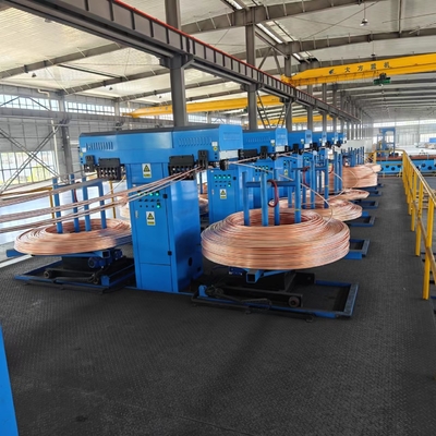Máquina de fundição contínua de cobre e de cobre econômica para barras e perfis de cobre livres de oxigénio
